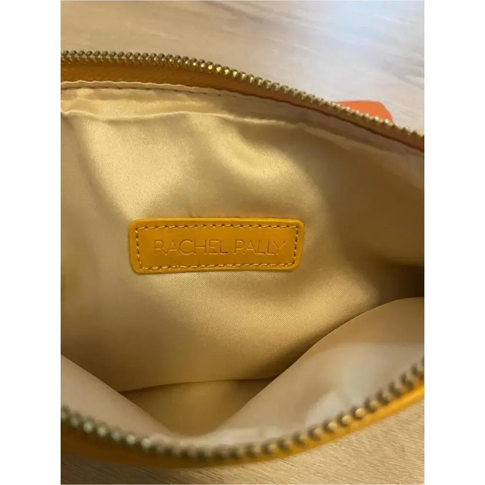 Rachel Rally Floral Fold-Over Clutch Purse Wristlet in Orange and Yellow #0193